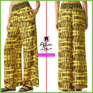 Alice + Olivia Russell High Waist Yellow Black Pant
